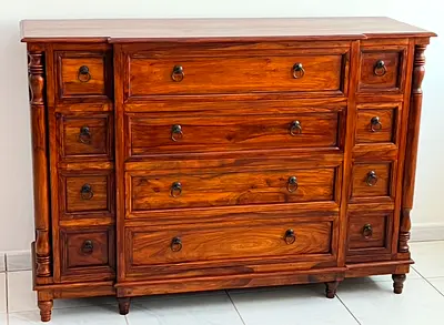 Marina solid wood chest of drawers