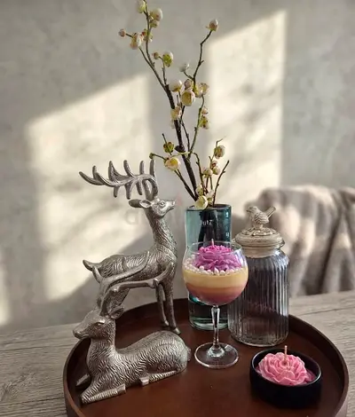 🦌 Elegant Silver Deer Decorative Set
Beautiful and elegant silver deer decorative set.