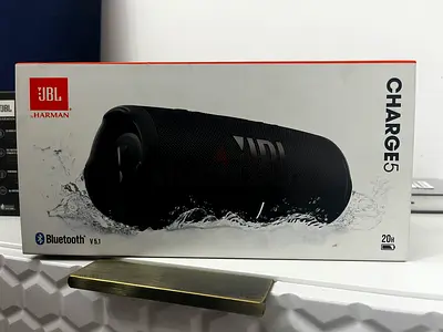 JBL Charge 5 Bluetooth Portable Speaker - Black (Like New)