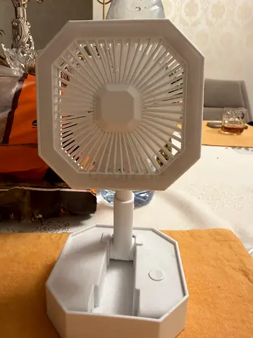 Portable rechargeable desk fan - compact USB fan (white)