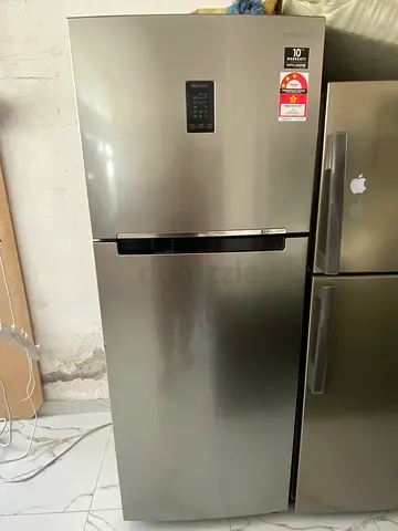 Samsung Stainless Steel Double Door Refrigerator - Good Working Condition