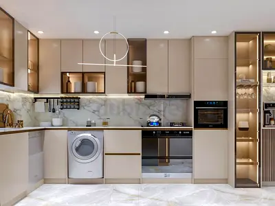 Sleek Modern Kitchen | Dubai Villa