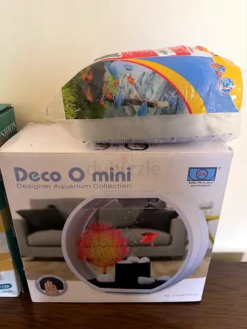 Deco O mini designer aquarium kit with aquarium