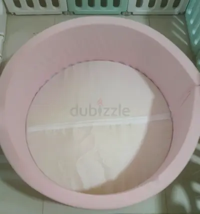 Round soft baby playpen / play yard - light pink, gently used