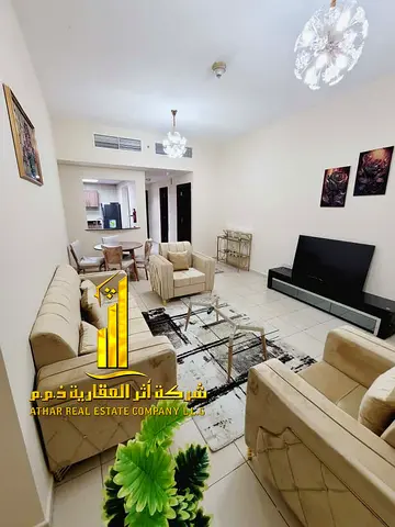 شقه فاخره ثاني ساكن غرفه وصاله مع بلكونه باطلاله مفتوحه.عجمان ون تاور. للإيجار الشهري.✨الإيجار يشمل الفواتير والإنترنت وموقف