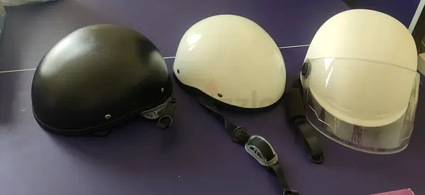 Set of 3 Scooter/Motorbike Open-Face Helmets (Used)