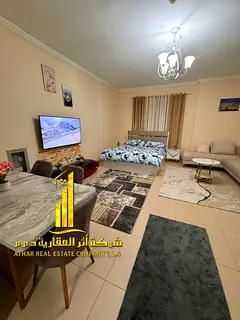 A golden opportunity! Luxurious, fully furnished studio apartment for monthly rent in Al Yasmin Towe