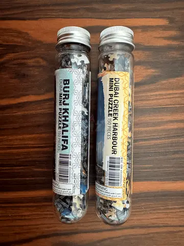 Dubai Souvenir Mini Puzzles (Set of 2) – Burj Khalifa & Dubai Creek Harbour (New)