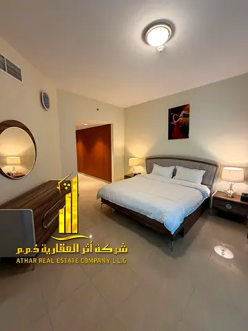 ببلكونه إطلالة بحريه مميزة شقة غرفتين وصاله بفرش جديد راقي جدا بموقع مميز جدا شامله جميع الخدمات مع جيم، مسبح، ساونا, جاكوزي, باركينج خاص