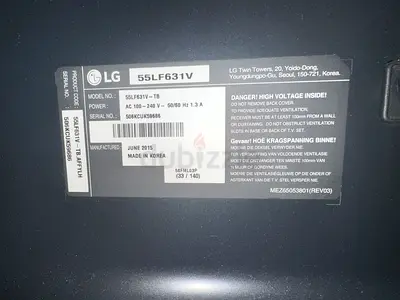 LG 55" LED TV (Model 55LF631V) - 2015, Good Working Condition with its own tv stand