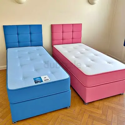 Luxury Fabric Bed Frame With Mattress Stylish Modern Design Headboard