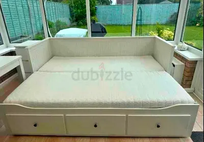 IKEA Hamnes day bed with 2 mattress and