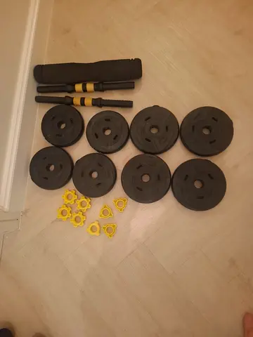 Adjustable Dumbbell Set with Bar and Weight Plates
