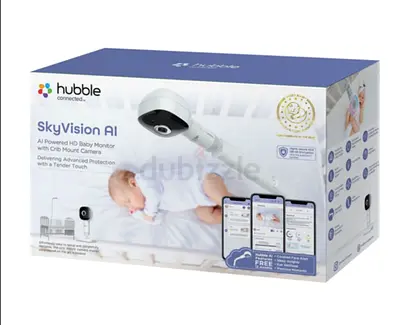 Hubble Connected SkyVision AI Smart Baby Monitor w/ Sleep Tracking, Night Vision & Pan/Tilt