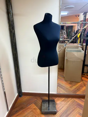 Black Female Dress Form Mannequin Torso on Stand - Good Condition