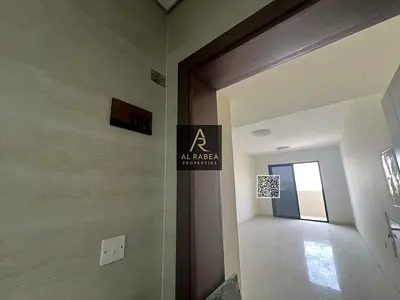 For annual rent in Ajman, Al Alia area, first occupancy, two bedrooms and a large living room.
