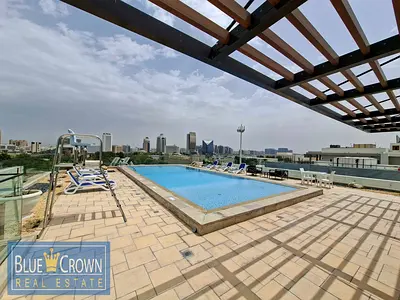 Chiller free 1bhk with 2bath gym pool parking free only 73k near lulu hyper burjman metro