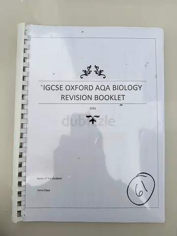 IGCSE Past Paper Booklet Biology