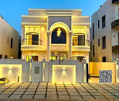 Luxury classic villa for sale in Al Helio 2 – Ajman | Full stone facade | Price includes registrati