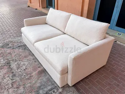 3_ Seater Crate&Barrel Lounge Deep feather 🪶 filled Sofa Beige
