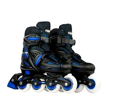 Mesuca MCB21064 Adjustable Inline Roller Skates Blue | Aluminium Frame for Kids