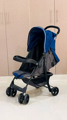 Lorenzo Blue and Grey Lightweight Stroller