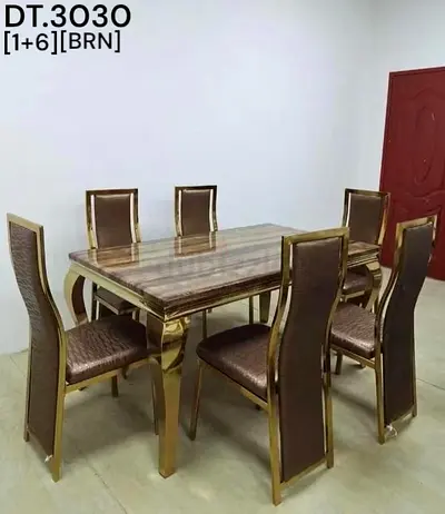 Brand new High Quality Top marble dinning Table with 6 Chairs Available