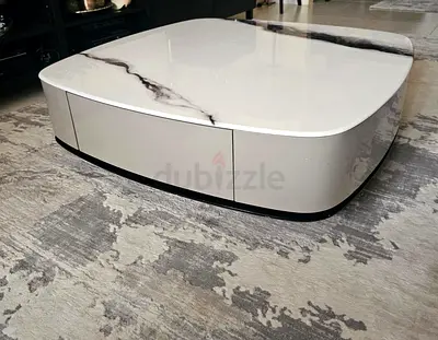 Pure wood, top- Marble, coffee table with storage PAN Home like new