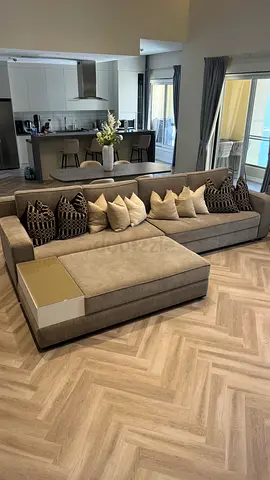 Custom Made Sofa With Ottoman