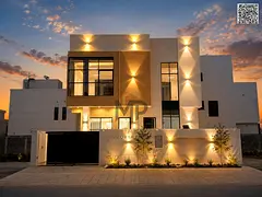 Villa for sale, including registration and ownership fees, with a large setback opposite all service