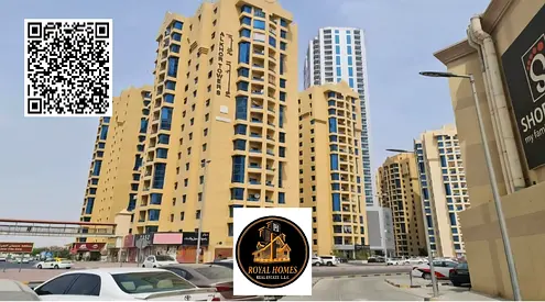 شقة بغرفة نوم واحدة بأرخص الأسعار مع شرفة ومكيف مركزي وإطلالة مفتوحة على المدينة للإيجار في موقع متميز في أبراج الخور