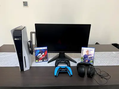 Playstation 5 with monitor