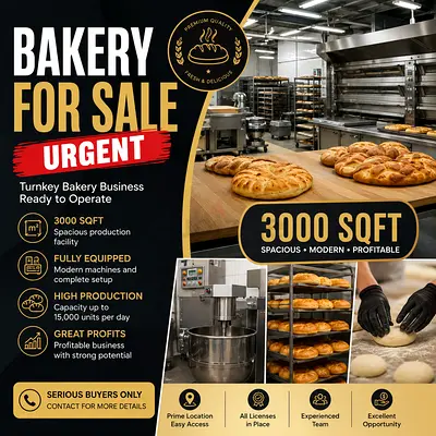 Bakery for Sale urgent