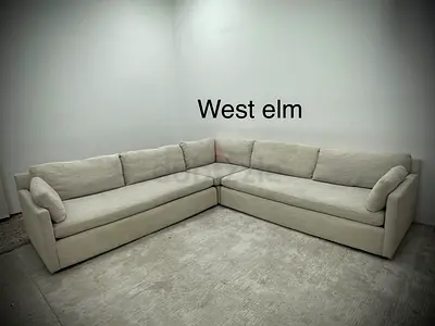 Excellent condition west elm corner sofa