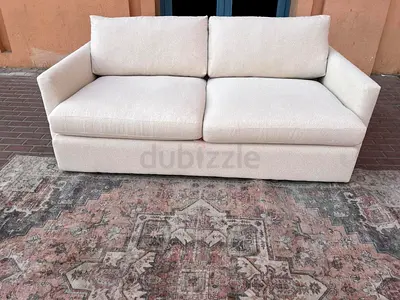 Top quality Crate&Barrel Lounge Deep feather filled Sofa Beige