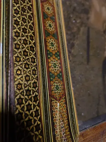 Intricate Geometric Pattern Khatamkari Art Piece