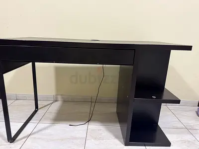 IKEA Black Desk w/ storage + Chair