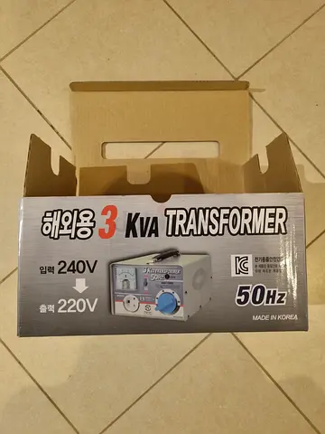 3 KVA Voltage Transformer (240V to 220V) - Made in Korea, Brand New