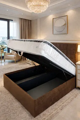 Premium Quality Hydraulic Storage King Size Bed Frame