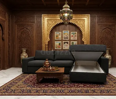 Modern Living Room Sofa Bed
Give your living room a stylish upgrade with this modern L-shape sofa be