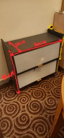 Small two-drawer bedside/entry cabinet - compact storage
