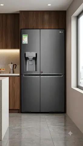 LG Latest Model Side-by-Side Fridge Freezer – 90cm | Ice Maker & Water Dispenser