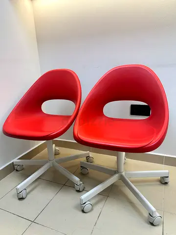 2 Standard Red Chairs