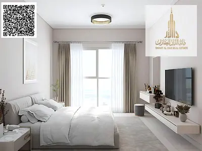 For Sale in Ajman - Ajman One Phase 2 - Two Bedrooms & Hall - 3 Bathrooms - Balcony - Area 1,537 sq ft - Floor 22 - Open View over Sharjah & Ajman - F