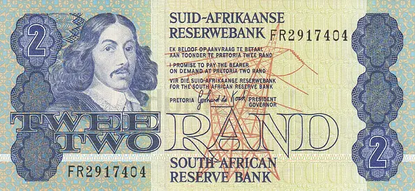 SOUTH AFRICA 2 RAND BANKNOTE 1981