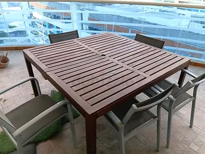 Garden table with 6 chairs