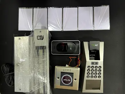 ZKT F18 , FR1200 , Magnetic Door lock , Touch Free Exit Button , RFID - Full Set Combo