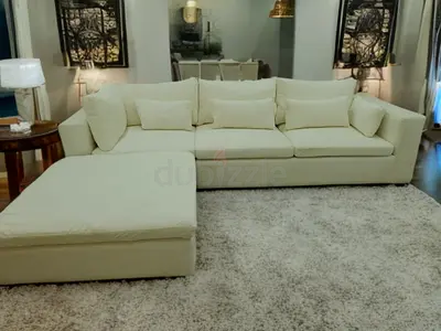 West elm white color lshape sofa