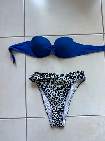Victoria's Secret bikini, size S, blue animal print