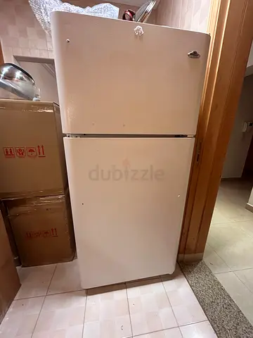 White two-door refrigerator/freezer - good working condition